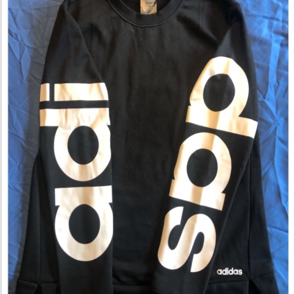 Adidas Black and White Sweatshirt